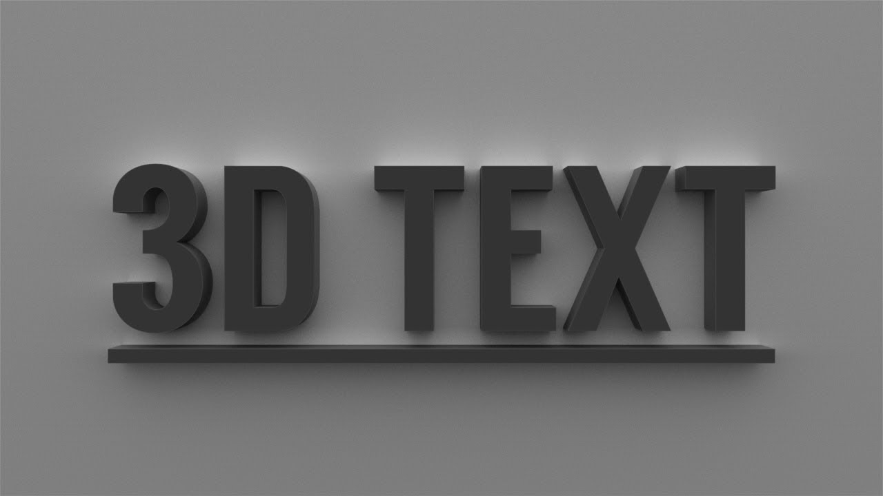 3d text in photoshop