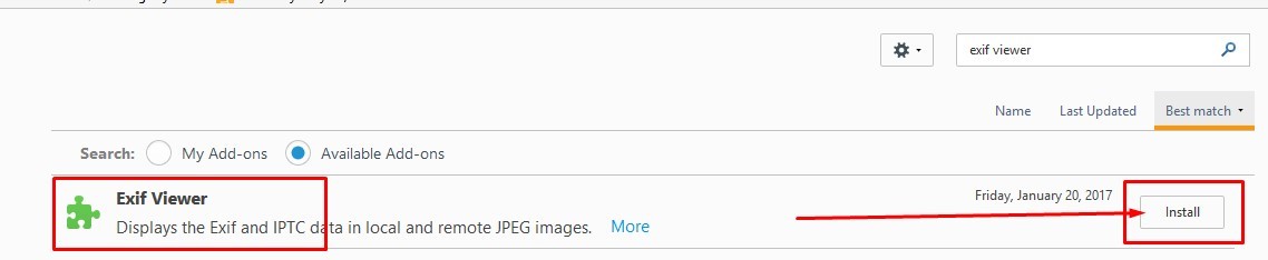 exif data viewer add on exif data viewer add on