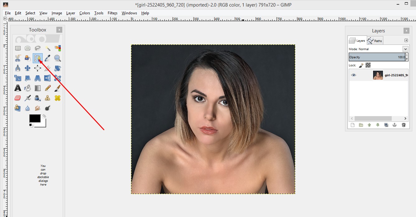 remove background gimp
