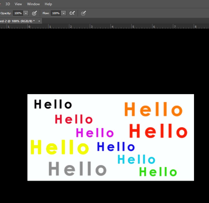 result of text brush
